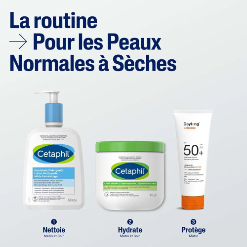 Cetaphil Crème Corps : Hydratation 24h Peaux Sèches & Sensibles 450g