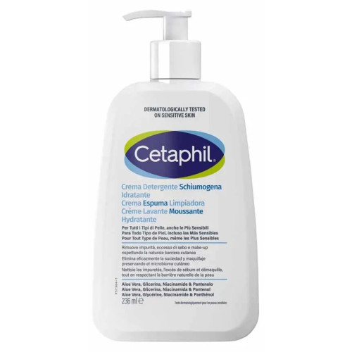 Cetaphil : Crème Moussante Hydratante pour Peaux Sensibles & Grasses
