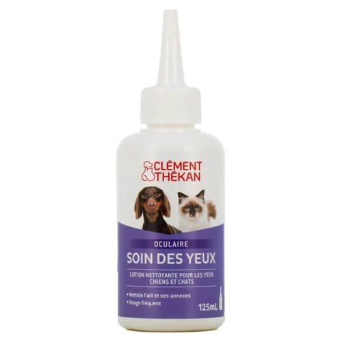 Lotion nettoyante yeux chiens chats - Clément Thékan 125ml