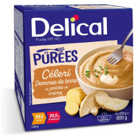 Purée hyperprotéinée Delical : 362 kcal, 20g protéines par bol