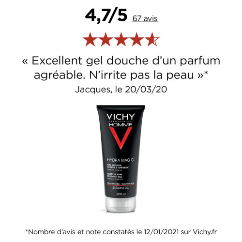 VICHY Hydra Mag C Gel Douche 2x200mL - Revitalisant et Hydratant