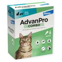 AdvanPro Combo Elanco : 6 pipettes anti-puces & tiques chats/furets