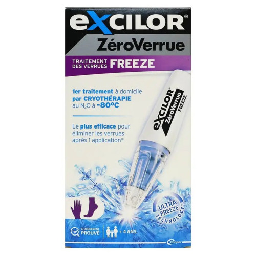 Traitement verrues Excilor : Cryothérapie -80°C mains et pieds