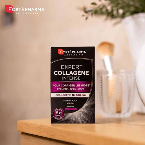 Collagène Intense FORTE PHARMA : 10g peptides pour rides & fermeté