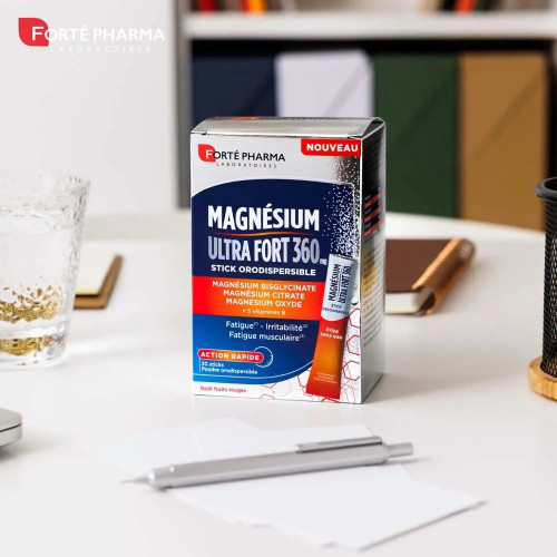 Magnésium Ultra Fort 360mg - Sticks Orodispersibles | Fatigue & Stress