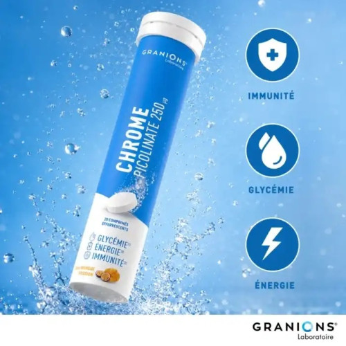 Granions Chrome : Équilibre glycémie & énergie en effervescent