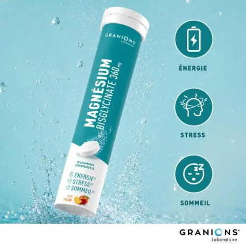 Magnésium Bisglycinate 360mg Granions : Énergie & Réduction Fatigue