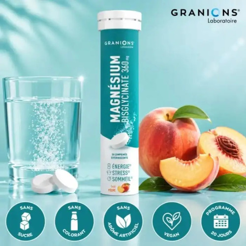 Magnésium Bisglycinate 360mg Granions : Énergie & Réduction Fatigue