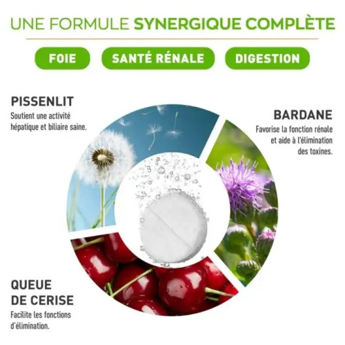 Granions Détox Globale : Cure Détox Effervescente Foie & Reins