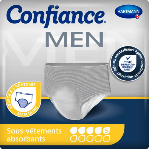 Hartmann Confiance Men : Slips absorbants 5 gouttes - Fuites urinaires