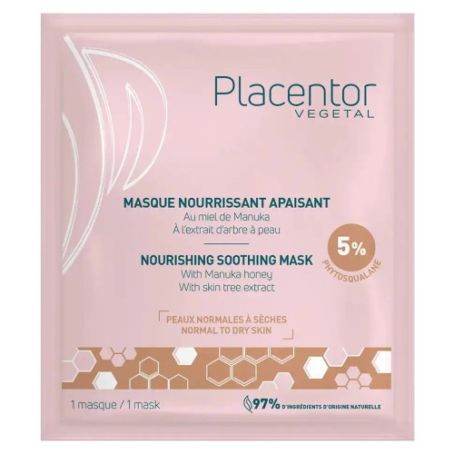 Masque apaisant Placentor Végétal : Nourrit & calme rougeurs en 15 min