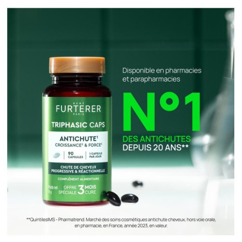 René Furterer Triphasic Caps 90 caps Cheveux Forts et Denses