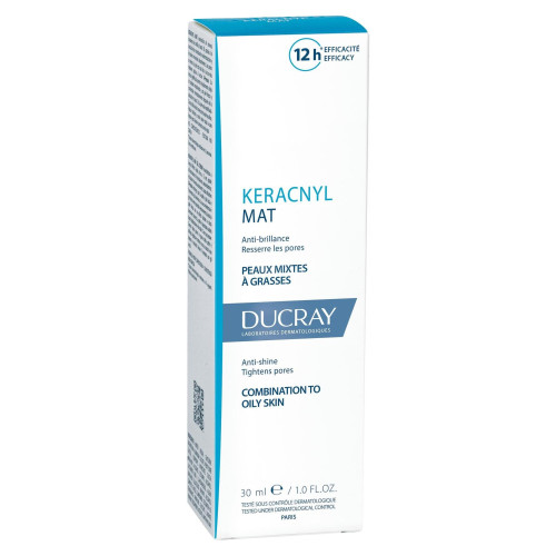 Ducray Keracnyl Crème Mat : Anti-Brillance 12h, Pores Resserés