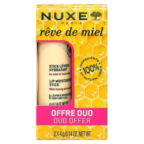 Nuxe Rêve de Miel Stick Lèvres 2x4g Hydratation et Protection