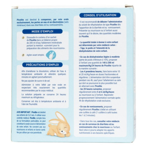 Soluté Picot : Réhydratation urgence diarrhée dès naissance