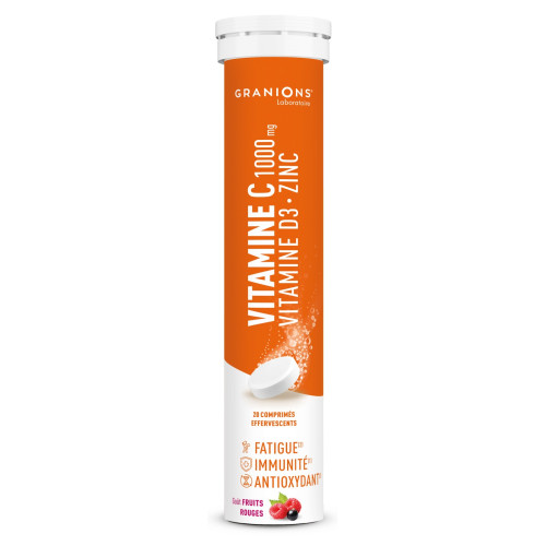 Granions Vitamine C1000 + D3 + Zinc : Soutien immunité & énergie