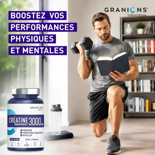 Granions Créatine 3000 mg : Boostez mémoire & performance physique