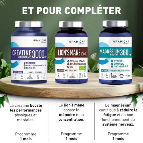 Granions Créatine 3000 mg : Boostez mémoire & performance physique