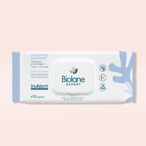 Biolane Expert : Lingettes Douceur Hypoallergéniques - 72 Unités