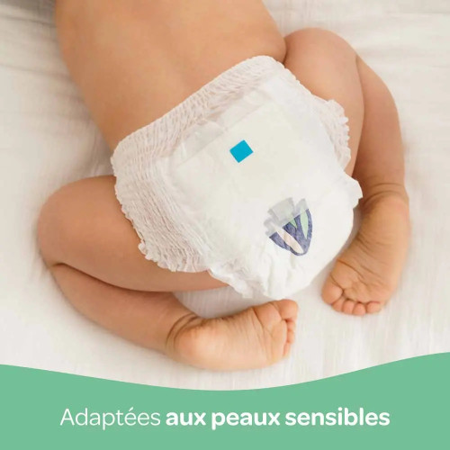 Culottes Biolane : Zéro Fuite 12h, Peaux Sensibles - Taille 4 (8-15kg)