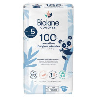 Couches Biolane T5 : 40 couches, peau sensible, 11-25 kg
