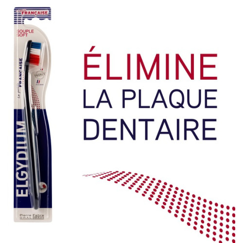 Brosse à dents Elgydium souple - Made in France, gencives sensibles