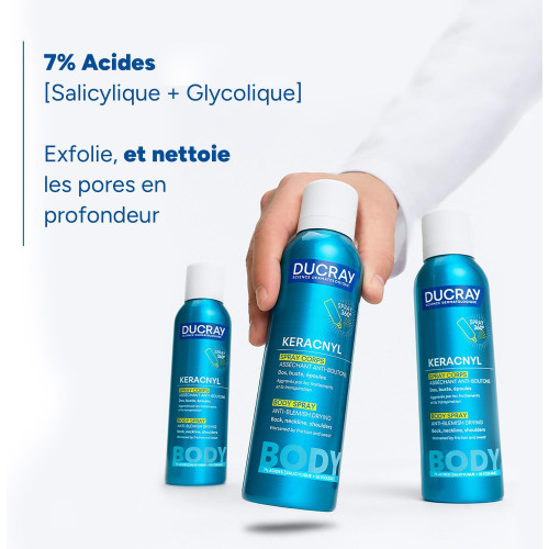 Ducray Keracnyl Spray Corps : Anti-Boutons Asséchant en 2 Jours
