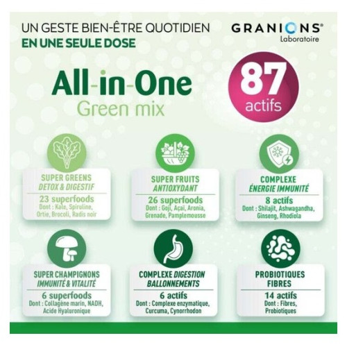 Granions Green Mix 87 - Énergie & Longévité - 146g