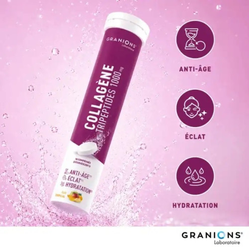 Collagène Granions : 18 comprimés effervescents pour peau et cheveux