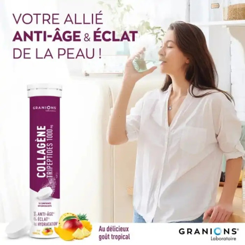 Collagène Granions : 18 comprimés effervescents pour peau et cheveux