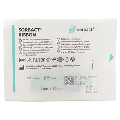 Sorbact Mèche INRESA : Pansement stérile anti-infectieux pour plaies