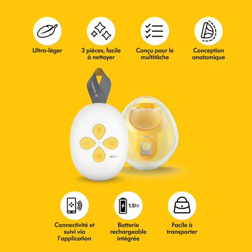 Medela Solo : tire-lait électrique mains libres, léger et pratique
