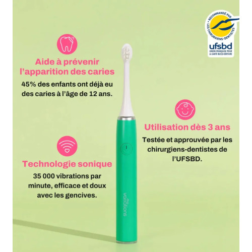 Brosse électrique enfant MyVariations - Nettoyage doux 3-12 ans