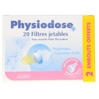 GILBERT Filtres jetables pour Mouche Bébé avec filtre Physiodose avec 2 embouts adaptables-7565