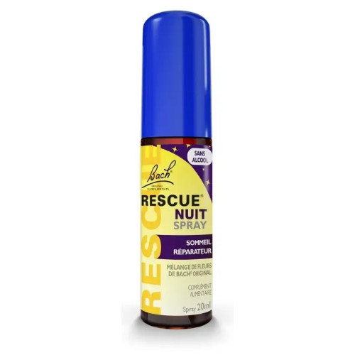 Spray Nuit FLEURS DE BACH : Sommeil réparateur sans alcool, 20ml