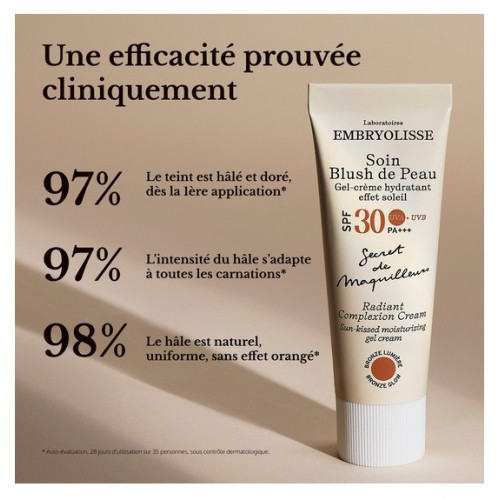 Soin Blush SPF30 Embryolisse - Bronze Lumière, éclat naturel
