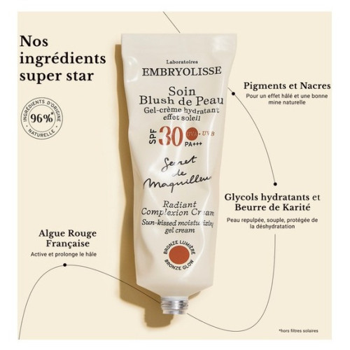 Soin Blush SPF30 Embryolisse - Bronze Lumière, éclat naturel