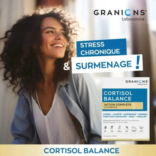 Granions Cortisol Balance : Équilibre Stress & Sommeil - 60 Cpr