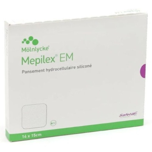 Mepilex EM 14x15 cm : Pansement Hydrocellulaire pour Cicatrisation
