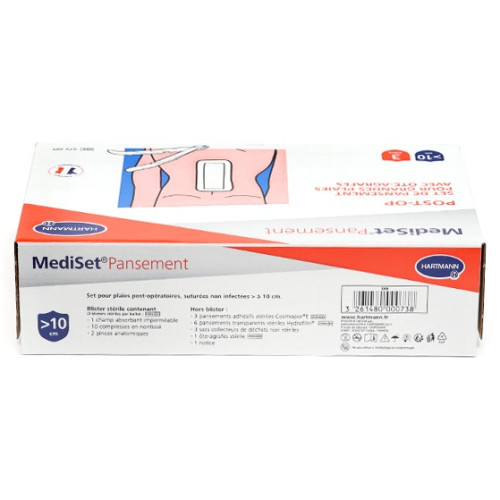 MediSet Post-Op Hartmann : Pansement Grandes Plaies avec Ôte-Agrafes