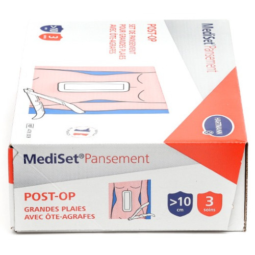 MediSet Post-Op Hartmann : Pansement Grandes Plaies avec Ôte-Agrafes