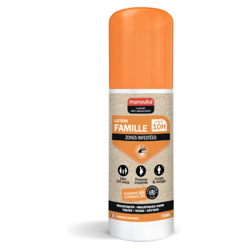 Répulsif Manouka Famille : 8h anti-moustiques corps & visage