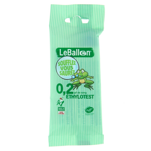 Éthylotest Jeune Conducteur 0,2g/L - Le Ballon - NF Homologué
