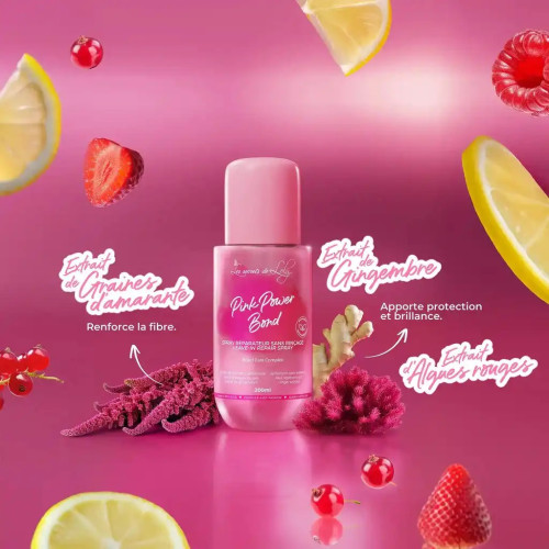 Pink Power Bond : Soin Express Sans Rinçage pour Cheveux Fragilisés