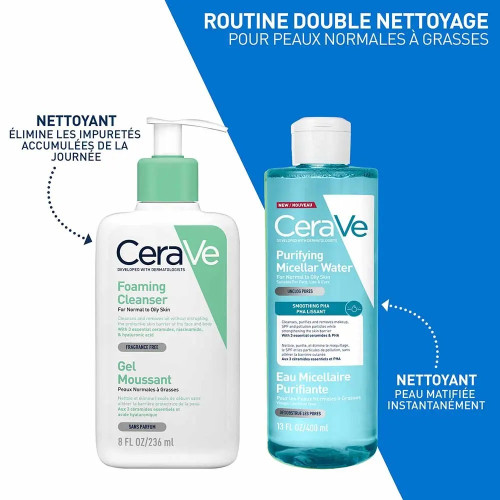 Eau Micellaire CeraVe Purifiante - Nettoyage Doux & Efficace 400ml