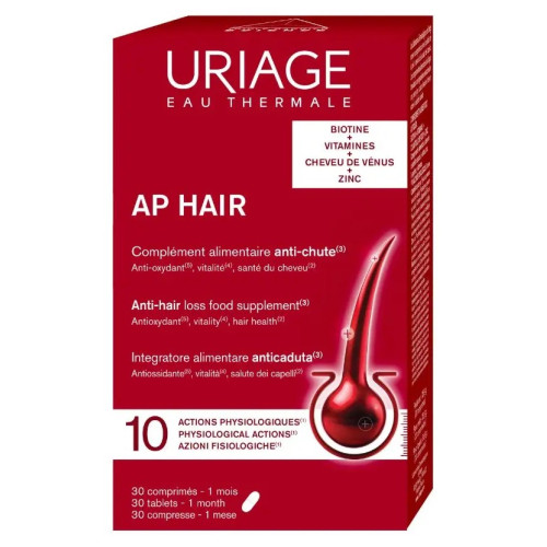 Uriage AP Hair : Renforce cheveux, 30 comprimés anti-chute efficaces