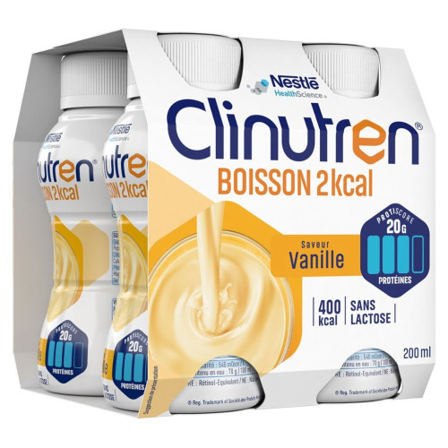 Nestlé Clinutren HP/HC+ : 400kcal/200ml - Lutte contre la dénutrition