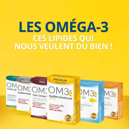 OM3 Premium : Équilibre Émotionnel avec 1050mg EPA
