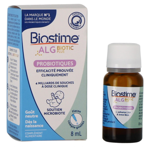 BIOSTIME Alg Biotic Plus S : Probiotique bébé dès la naissance - 8 ml