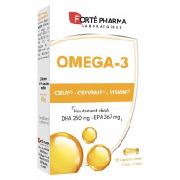 Forté Pharma Omega-3 : 250mg DHA + 367mg EPA - 30 gélules douces